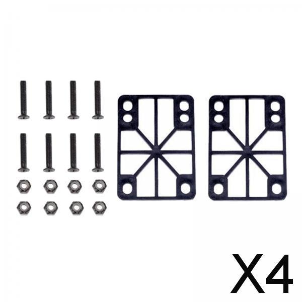 4xSkateboard Riser Pad Longboard Shock Pad Cruiser Hardware Thickness 3mm