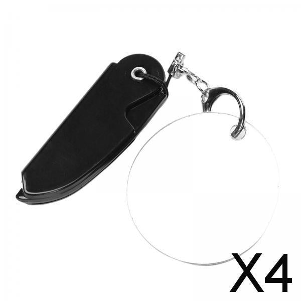 4xBeard Folding Comb Portable Easy to Handle Accessory Easy to Use with Mirror Style A