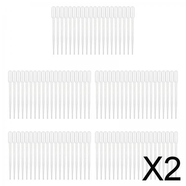 2x100 Pieces Disposable Eye Dropper Transfer Graduated Pipettes Small Home Use 3mL