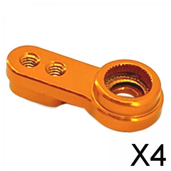 4xRC Car 1/24 Servo Arm Replacement Durable CNC Machined Aluminum Alloy Parts yellow