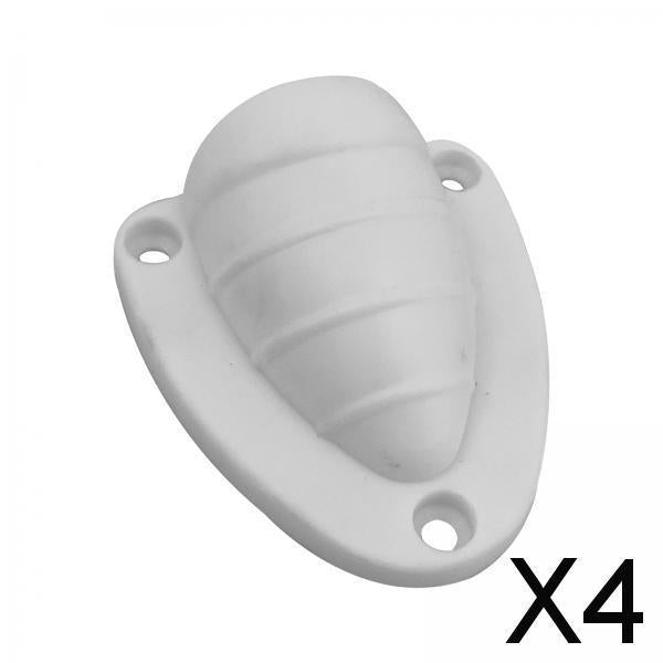 4xClam Shell Vent Cap Easy Installation for Van Yacht Outdoor Application white 65x73MM