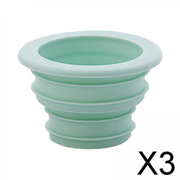 3xLaundry Bathroom Sewer Seal Ring Sealing Plug Cleaning Tools Stylish Blue