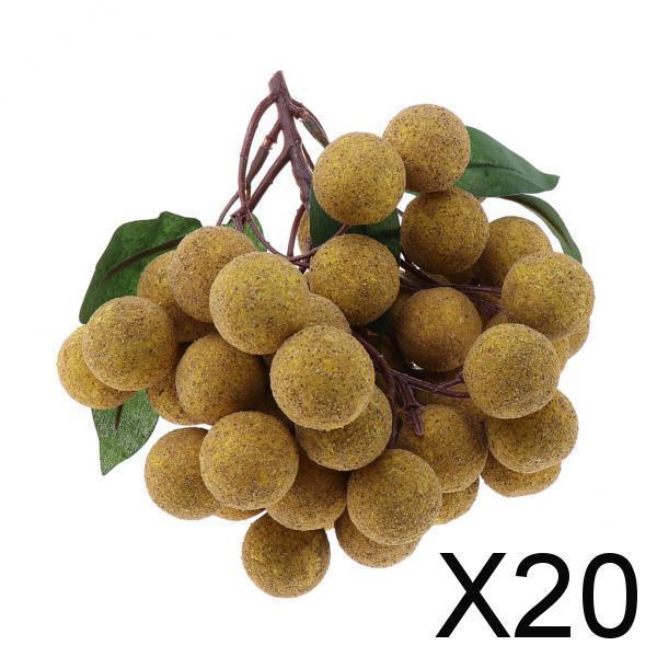 20xArtificial Vegetables Model- Fake Food for Kids Baby Playing -Longan