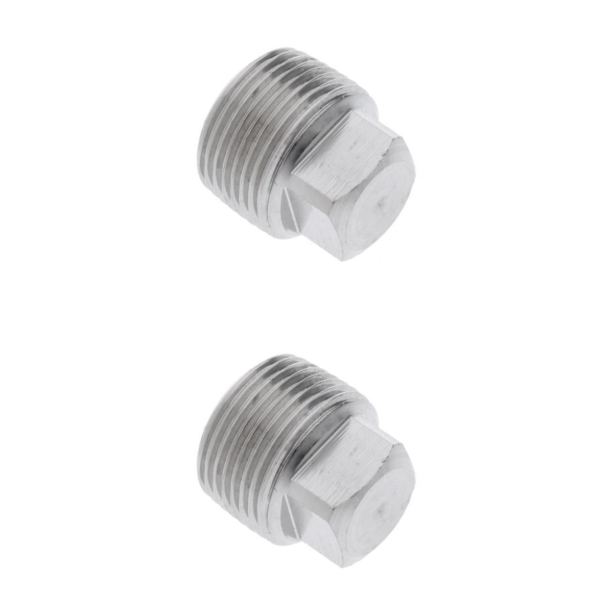 2Pcs Stainless Steel Garboard Drain Plug for Boats Marine 3/4 & 1/2""