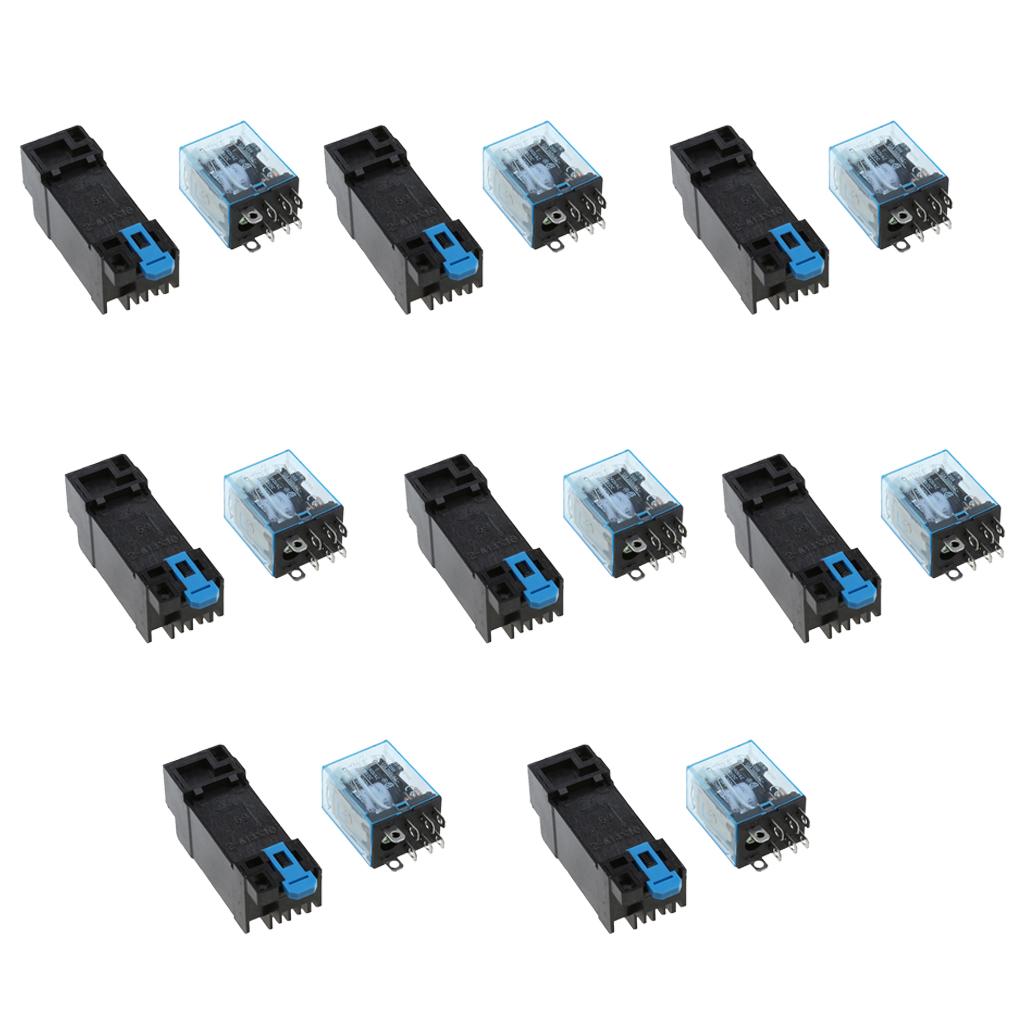 8pcs Relay LY2NJ 12V DC Small Relay 5A 8PIN Coil DPDT