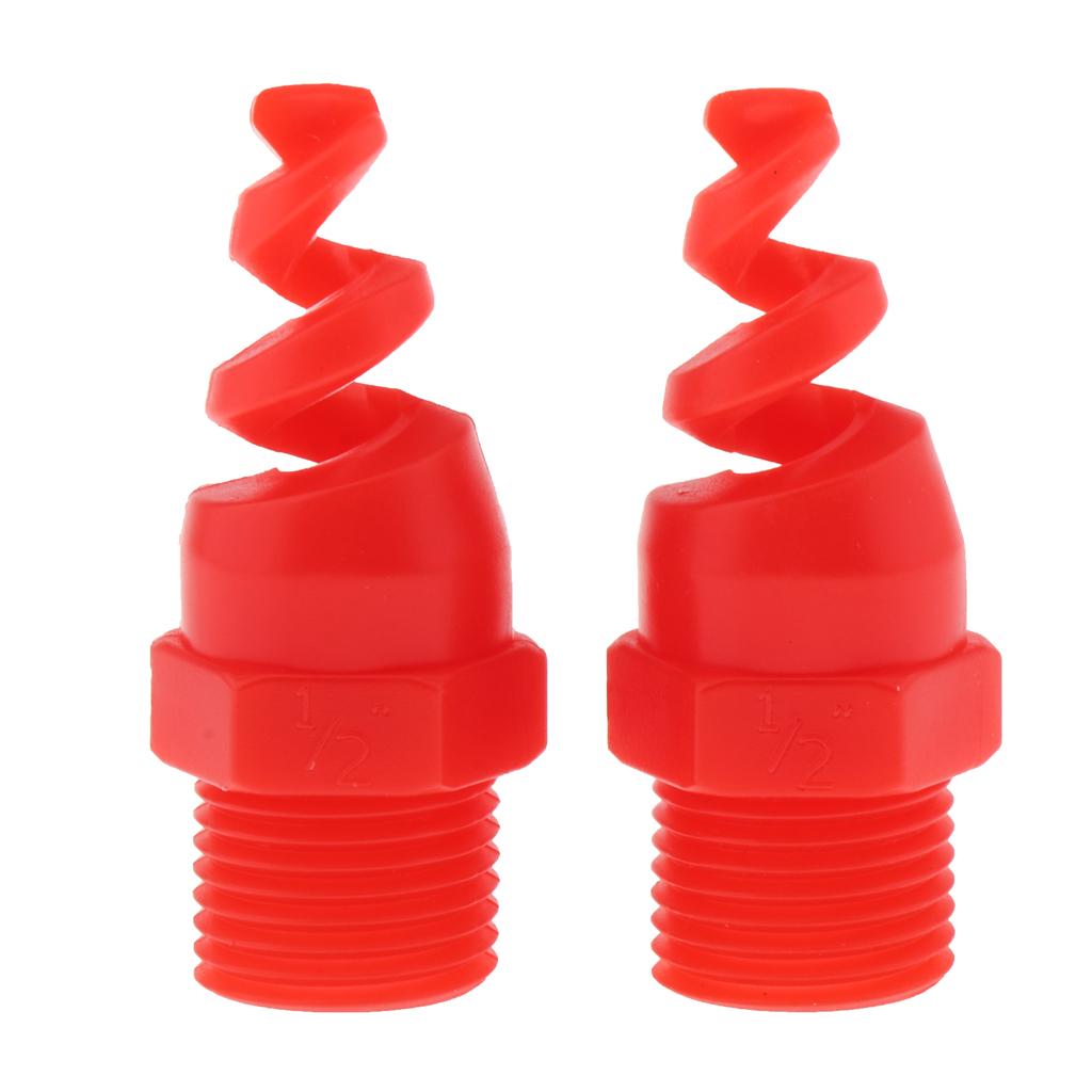 2pcs Spiral Cone Spray Nozzle for Washing Cleaning Cooling 6.3cm