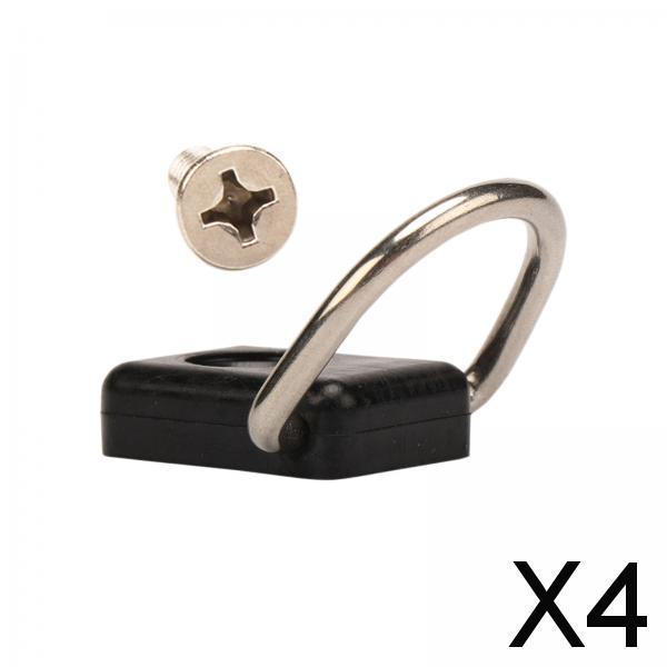4xKayak D Ring High Quality Canoe D Ring with Screw for Kayaking Boating Parts