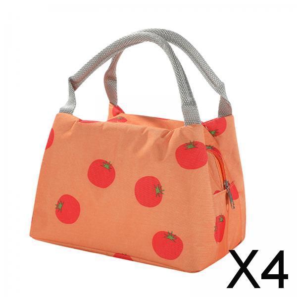 4xInsulated Lunch Bag Large Capacity Food Handbags for Women Men Office Beach