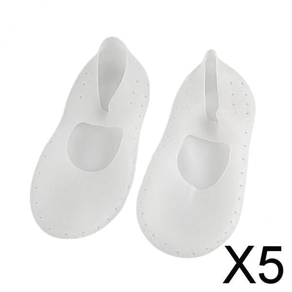 5xSilicone Gel Moisturizing Sock Cracked  Foot Skin Care Protector Massager S