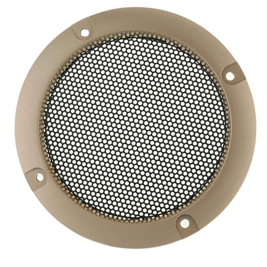 3 inch Audio Speaker Cover Decorative Circle Metal Mesh Grille gold