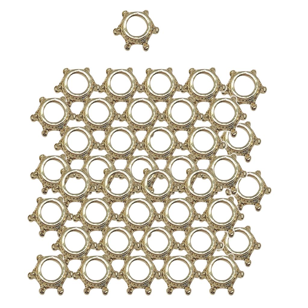 4x50pcs Crown Charms Beads for Jewelry making necklace earrings KC Golden