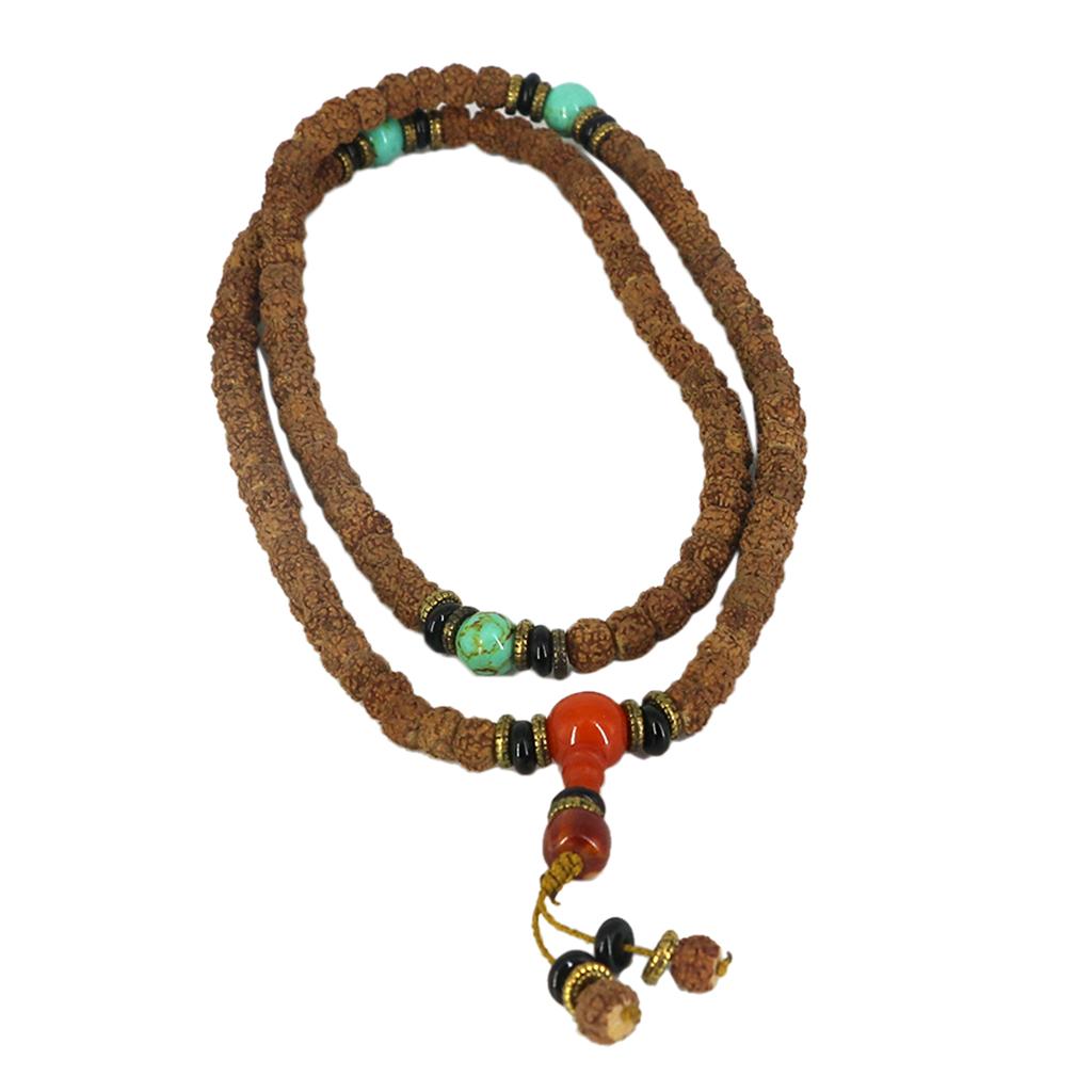 Bodhi 8mm 108 Beads Prayer Stretch Buddhist Cuff Bracelet Wristband