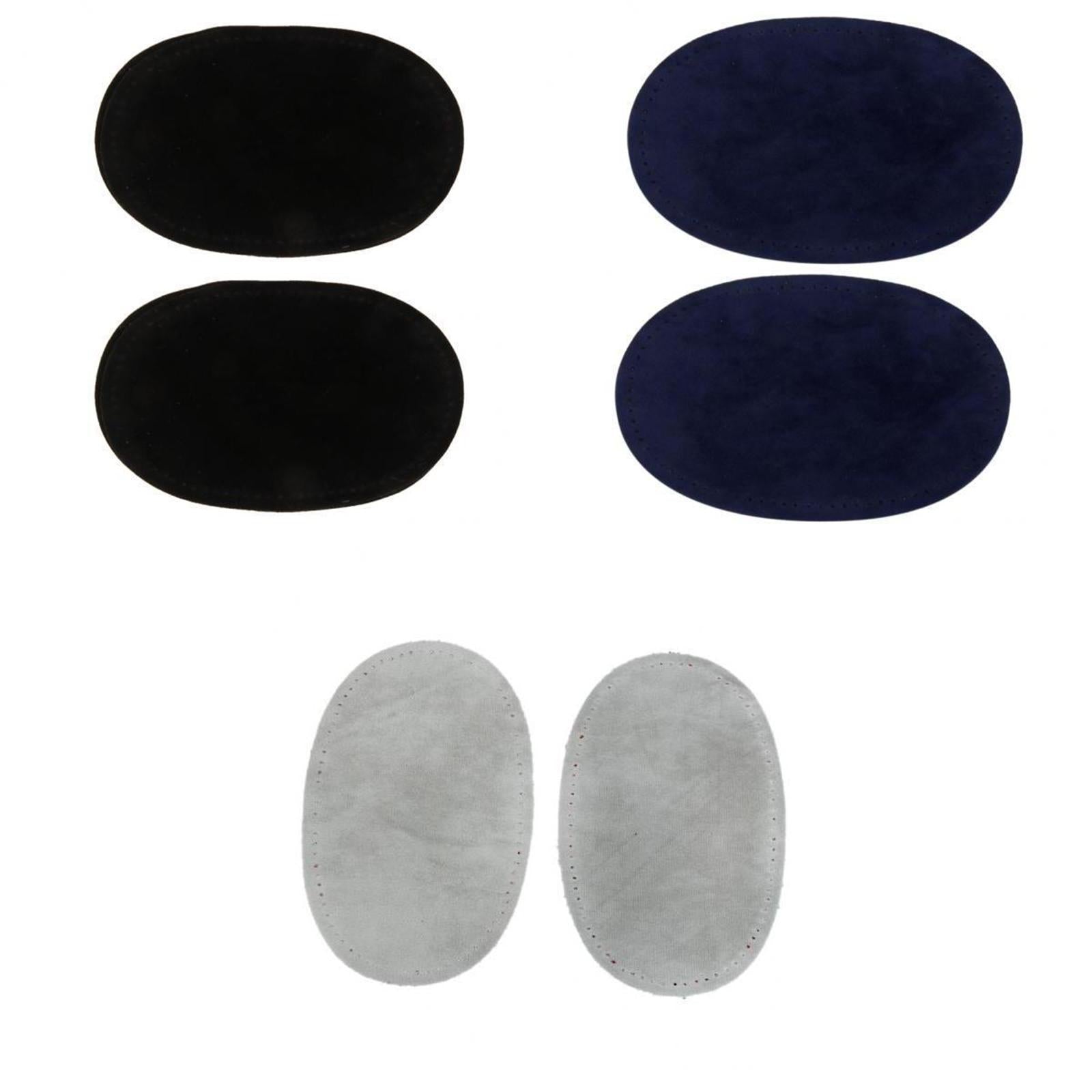 3 Pairs Sew-On Oval Elbow/Knee Patches Jeans Repair Craft Sewing Applique