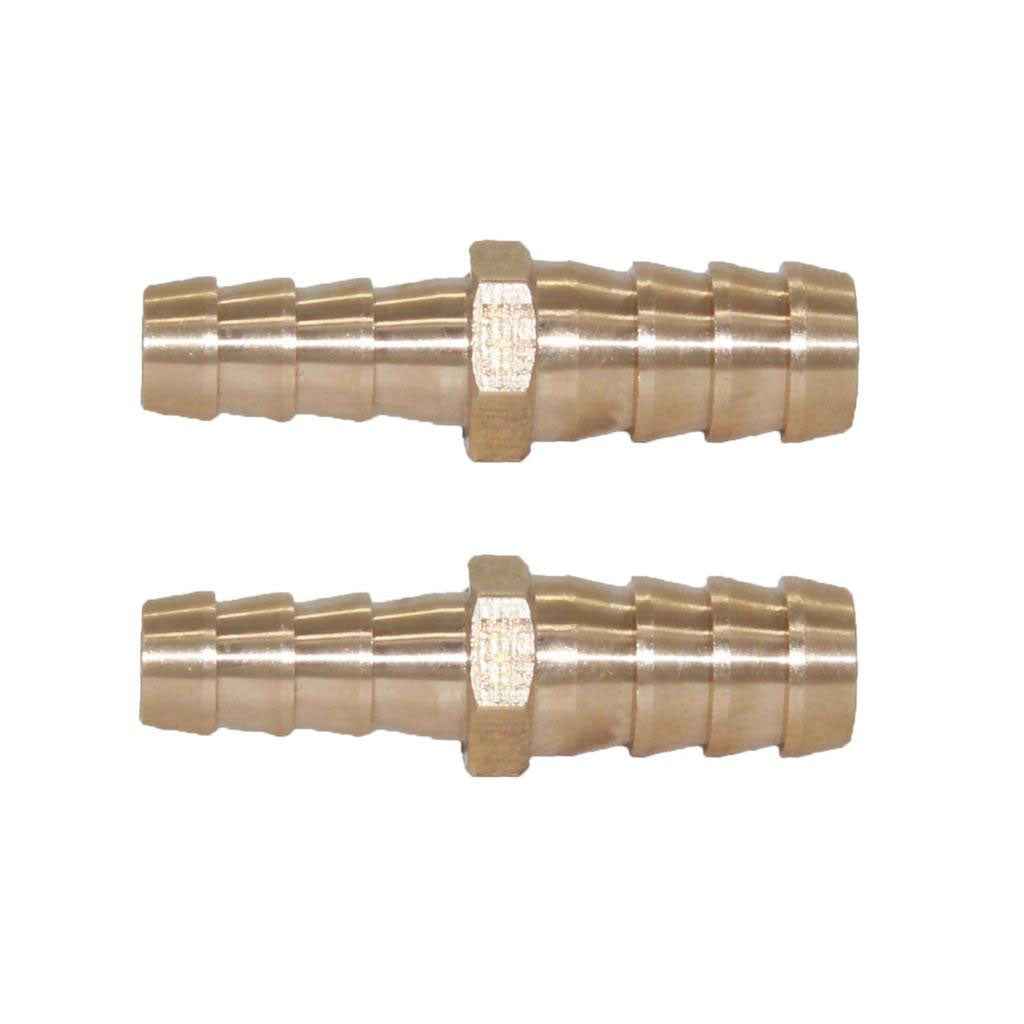 2x Brass Barbed Male to Male Straight Hose Pipe Fitting Coupler Connector #3