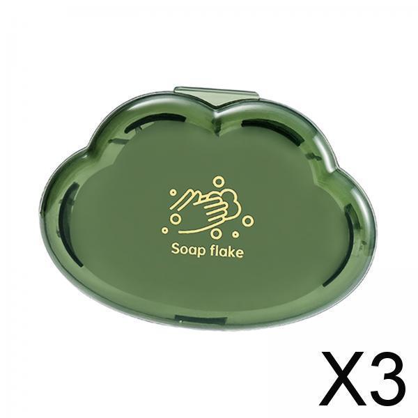3x50Pcs Soap Sheets for Hand Washing for Backpacking, Traveling Camping green