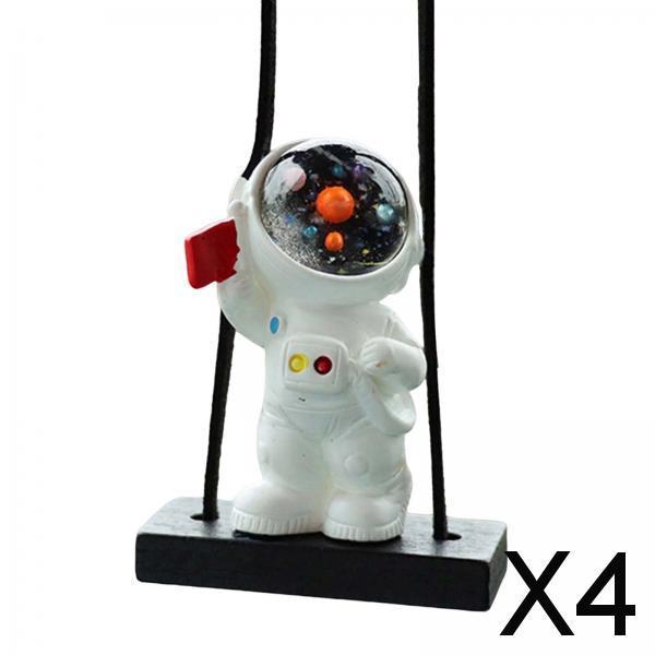 4xAstronaut Pendant for Car Hanging Ornament for Car Bedside Bedrooms Style A
