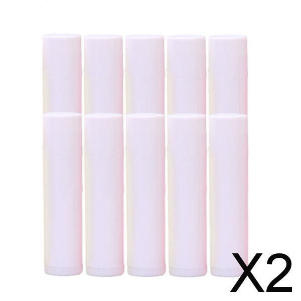 2x10x 5G Empty Lipstick Tubes Refillable Lip Gloss Balm Bottles Vials White