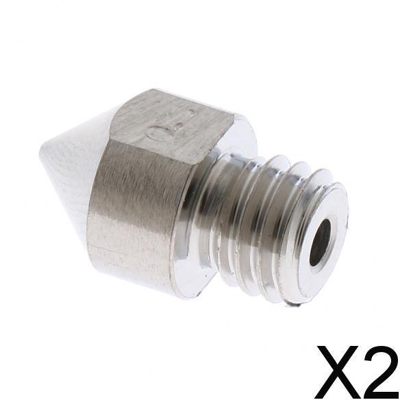 2xBrass Extruder Nozzle Head Printhead for 1.75mm Filament 3D Printer 0.4mm