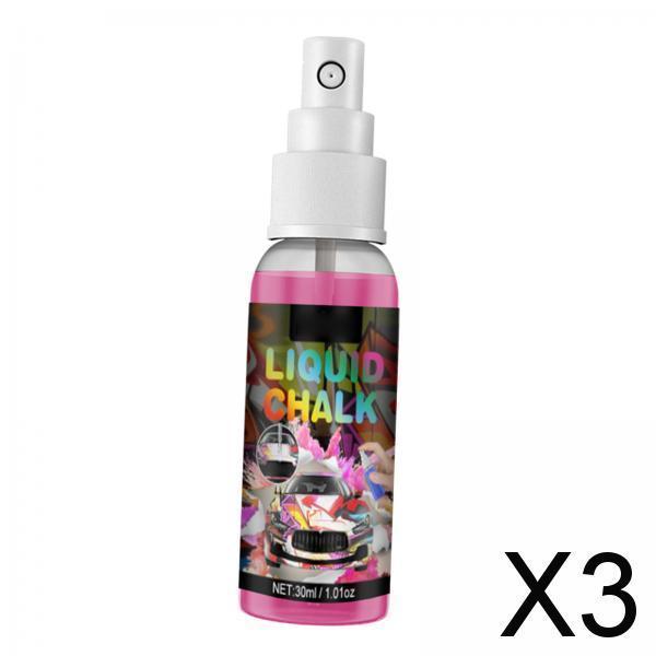 3xGraffiti Chalk Spray Paint Painting Washable for Concrete DIY Drawing Pink