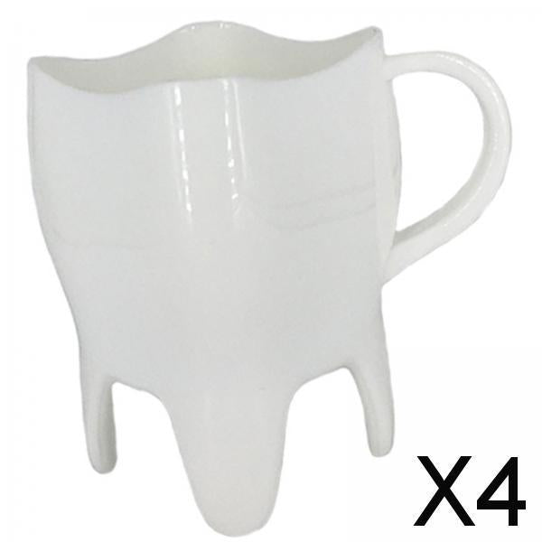4x1x Dental Tooth Shaped Novelty Gift ABS Coffee Cup for Home Restaurant