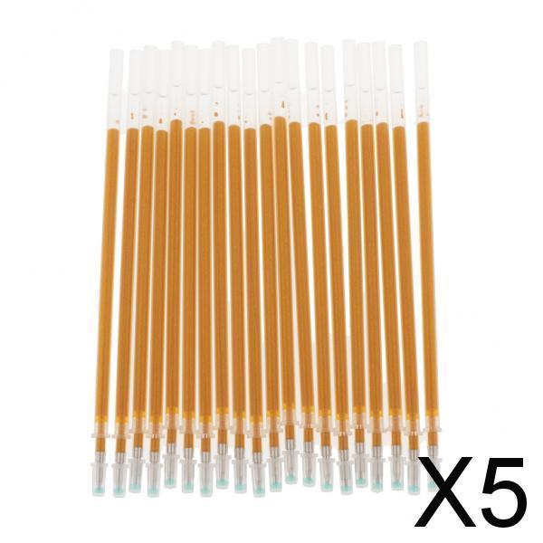 5x20 Pieces 0.7mm Gold Glitter Ink Gel Pen Refills Light Gold
