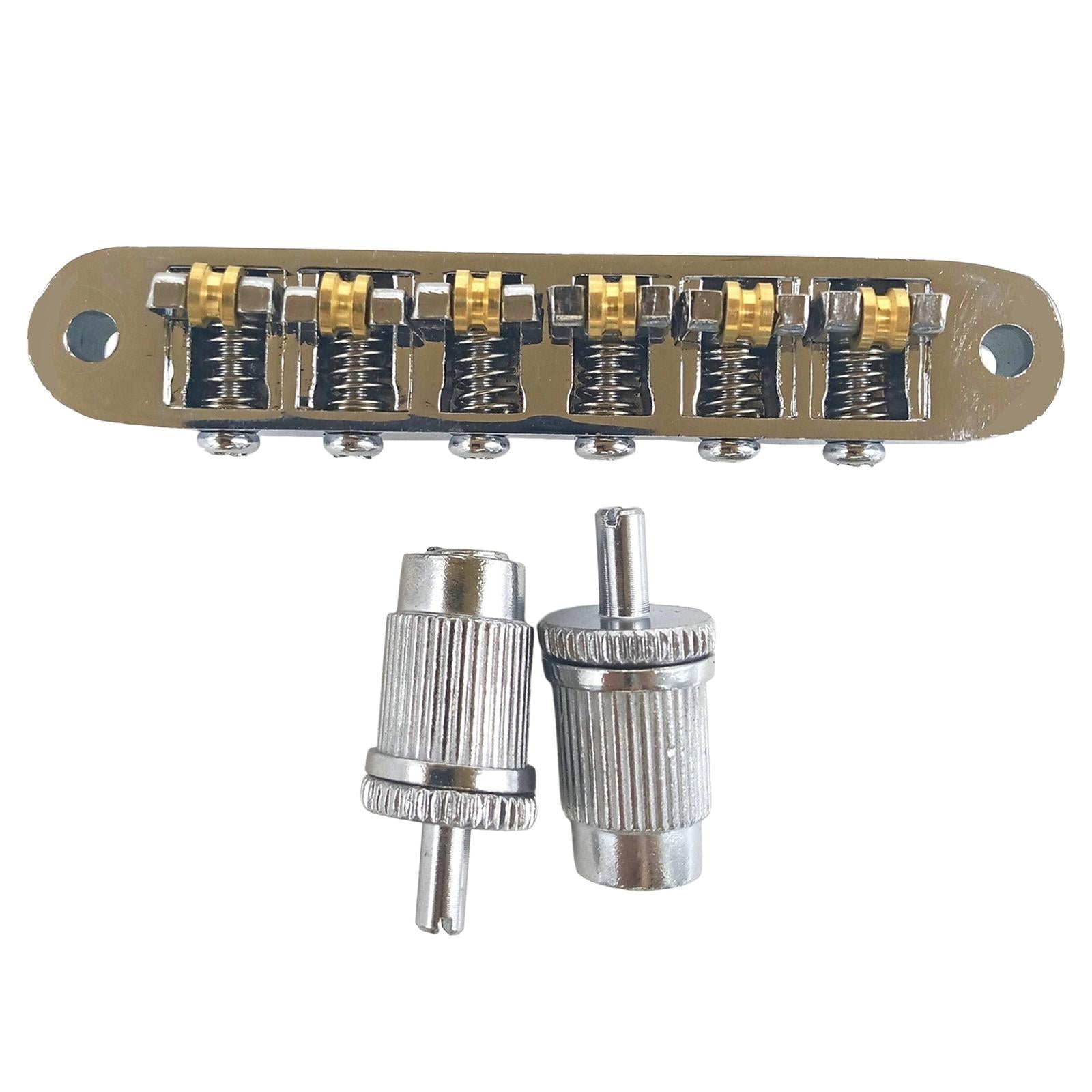 Roller Saddle Bridge Increased Tuning Stability for Electric Guitar Replaces Silver