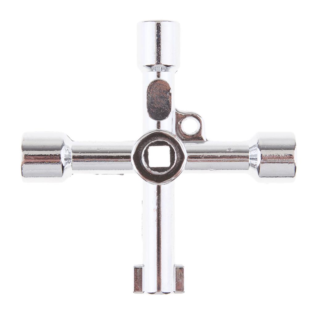 4-Way Multi-Functional Utilities Key for Electric Water Gas Meter Box