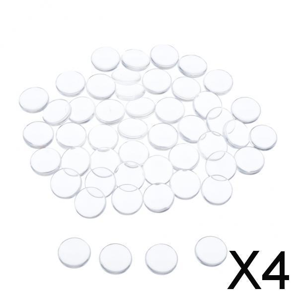 4x50x Clear Nails Art Tips Polish Color Display Chart Board Glass Beads Round