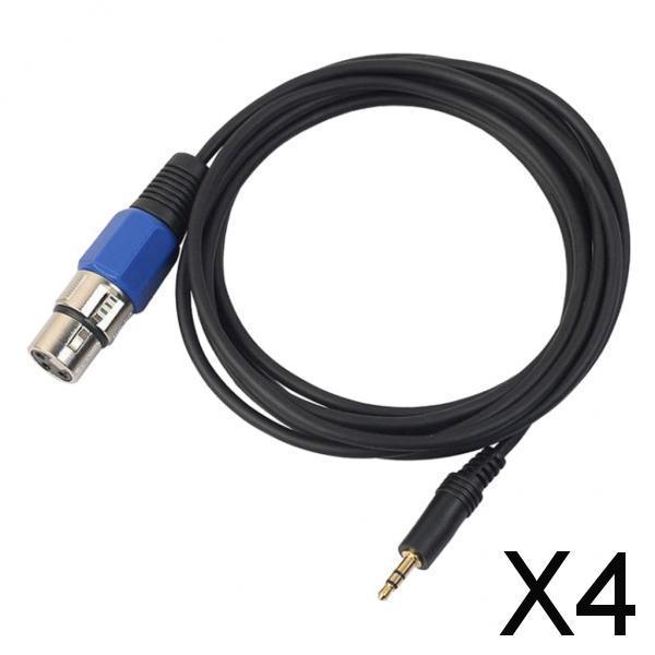 4x1.5m Stereo 3.5mm Male to XLR Female Audio Wire for Microphone Speaker Mixer