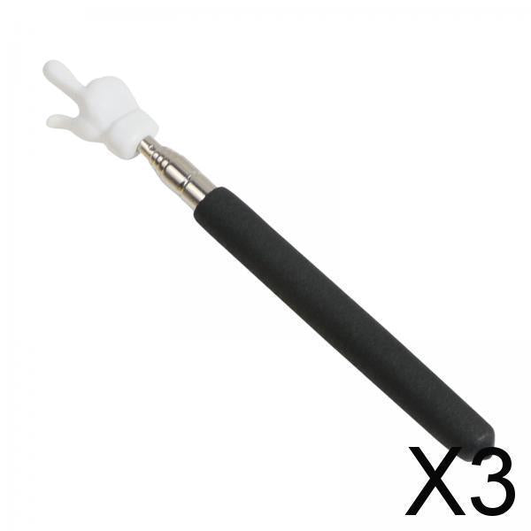 3xHand Pointer Accs Portable Teacher Pointer Finger Design for Home Whiteboard Black