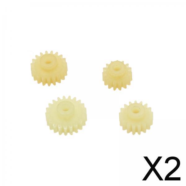 2x4Pcs RC Car Gear RC Car Pinion Gear for Wltoys 284131 1:28 Crawler DIY Parts