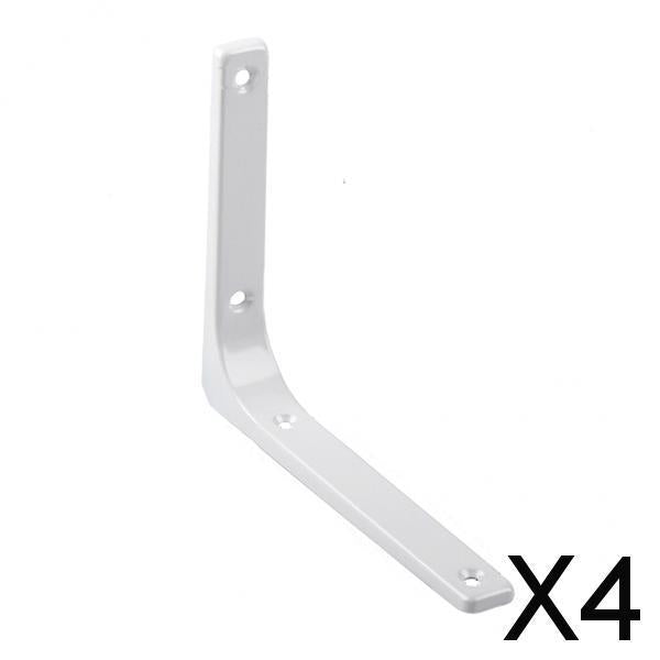 4xHeavy Duty Shelf Bracket Wall Hanging Shelve L Shaped Brackets White 6Inch