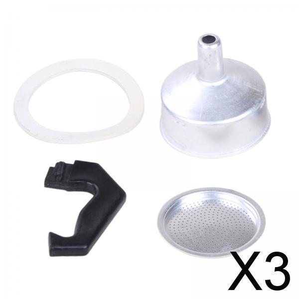 3xMoka Pot Replacement Funnel Espresso Maker Funnel Filter for Coffee Pot Part 9 Cup