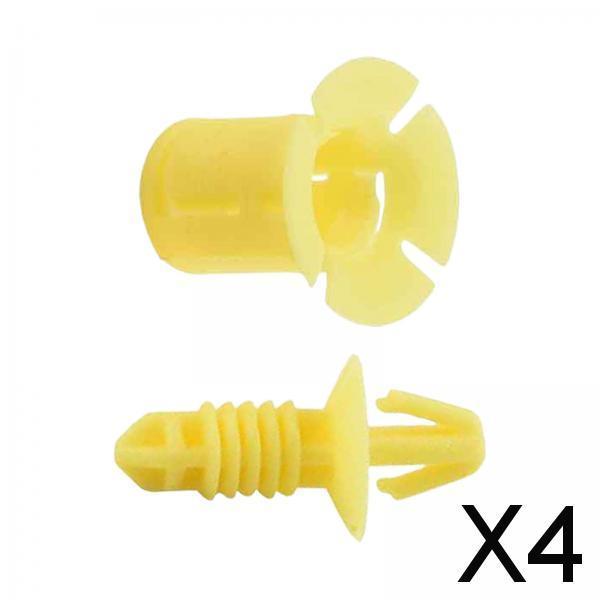 4xMounting Clips Copilot Fuse Box Cover Plate Clips for Ford S-max Yellow