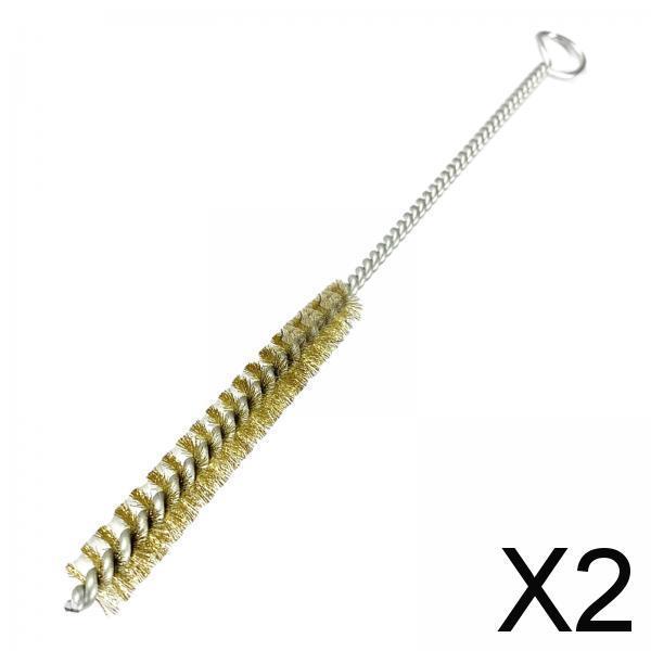 2xPipe Brush Small Long Handle Pipe Cleaning Brush for Auto Polishing Cleaning Diameter 10mm