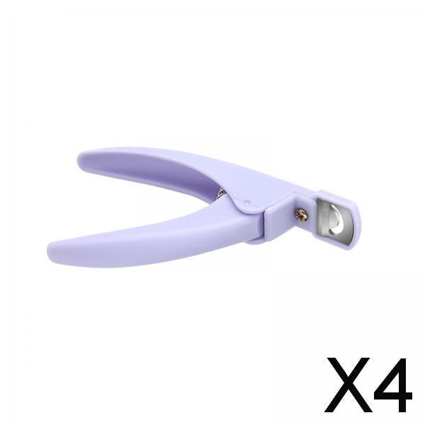 4xArtificial Nail Gift Sharp False Nails Cutter for Beauty Nails Extension violet