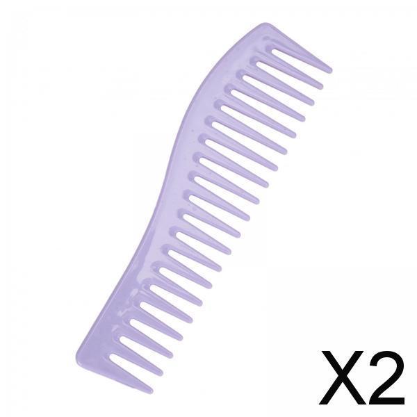 2xHair Detangling Comb Hair Combs for Long Wet Hair Curly Hair Wide Tooth Comb Purple