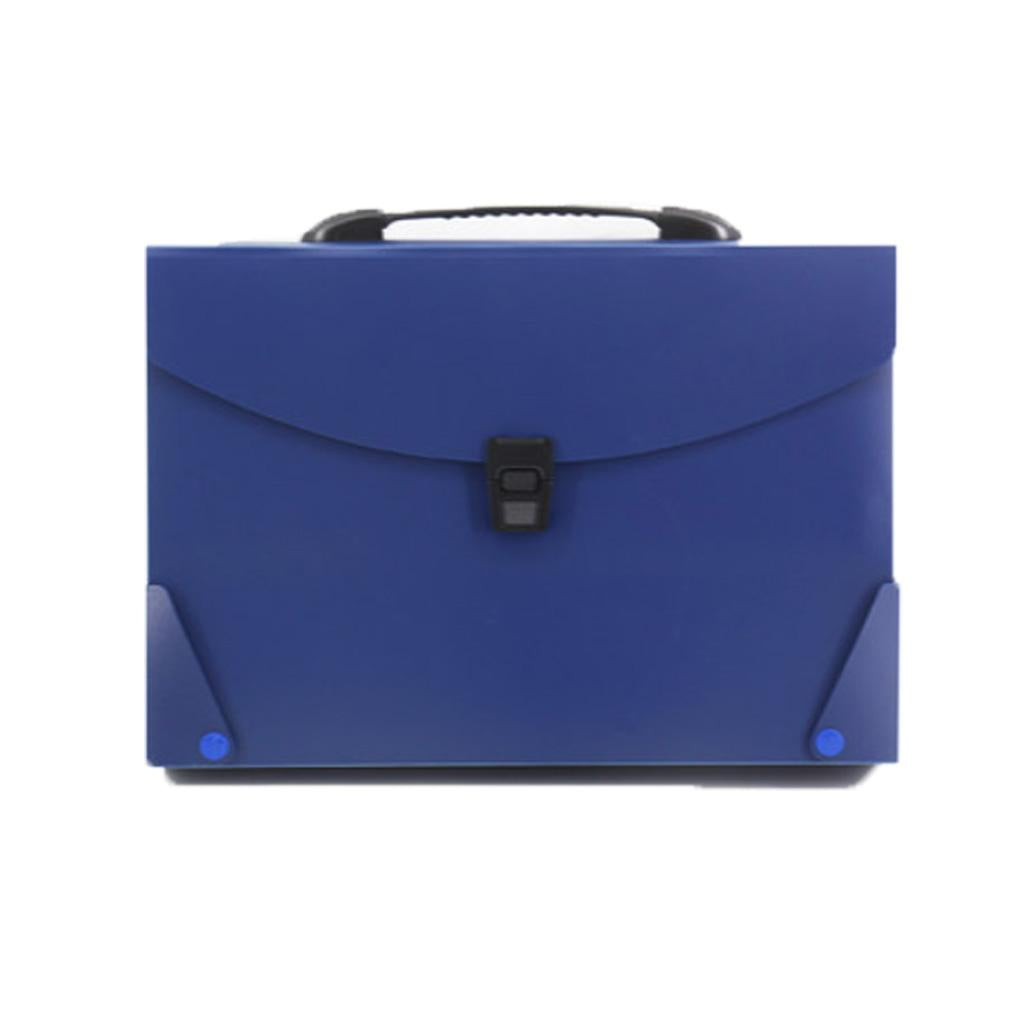 Expanding File Folder Document Storage Bag Filing Letter Organizer Blue