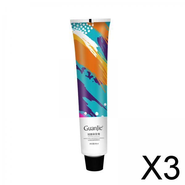 3x95ml Hair Dye Stylish Hair Color Shampoo for Birthday Halloween Cosplay