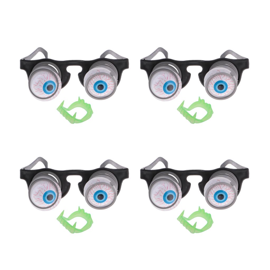 4 Pieces Pop Out Eyes Glasses Droopy Eyes Spring Glasses Costume Party Joke