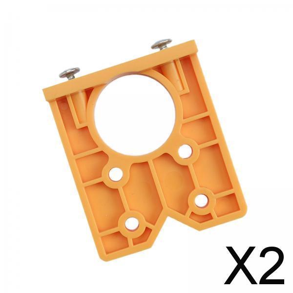 2xHinge Boring Jig Wood Furniture Hole Jig Guide for Carpenter Woodworking Yellow