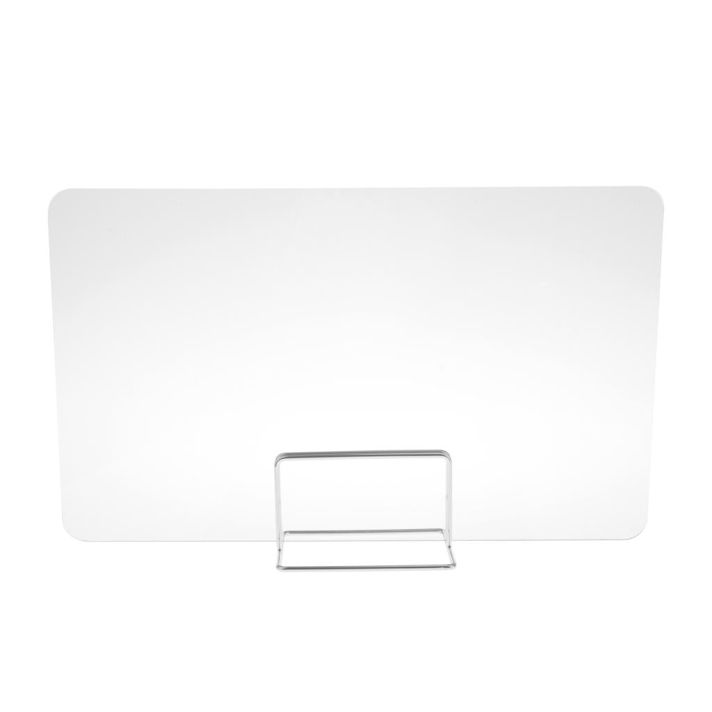Sneeze Guard Distancing Barrier Desk Shield Portable Lightweight Protect Transparent 30x50cm