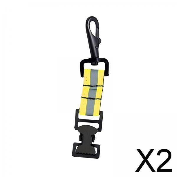 2xFirefighter Glove Strap Turnout Gear Durable Portable Nylon Work Glove Strap Metal Single Clip