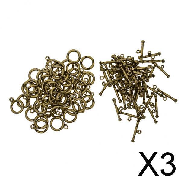 3x50 Sets Tibetan Silver OT Toggle Clasp Jewelry making clasp DIY Findings