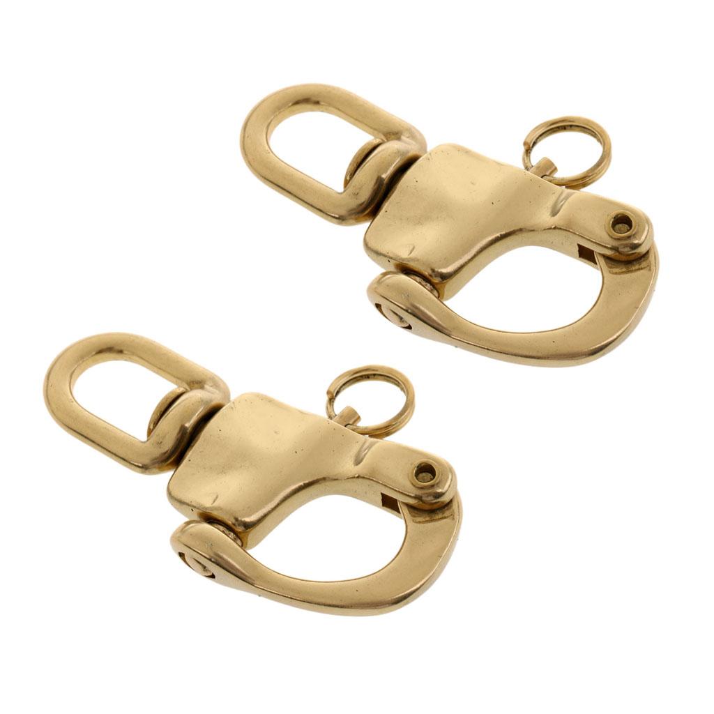 2 Pieces Snap Shackle with Swivel Bail Marine Boat Sailboat Halyard Hardware