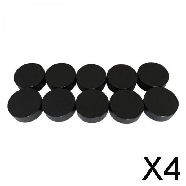 4x10x Fast Sling Puck Game Pieces Wooden Board Hockey Game Piece 2.4x0.7cm