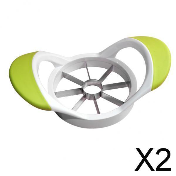 2xKitchen Tool Apple Fruit Easy Slicer Corer Cutter Stainless Steel Green
