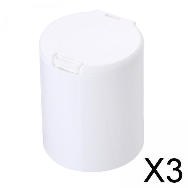 3xCotton Swabs Holder with Lid Household for Toothpick Cotton Ball Living Room S
