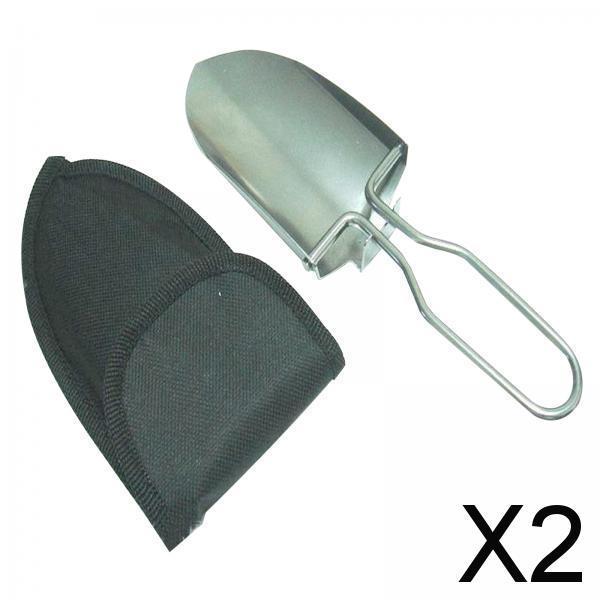 2xFoldable Garden Shovel Gardening Trowels Garden Tools for Outdoor Courtyard