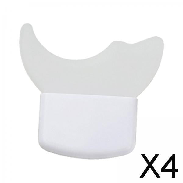 4xMultifunctional Eye Makeup Aids for Makeup Eyelash Grooming Comb Women White